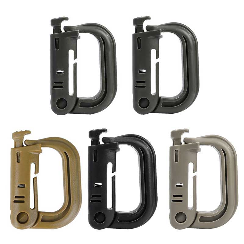 Carabiner Locking D - 5 pçs grimloc molle mosquetão d