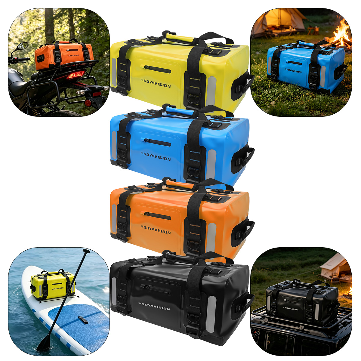 Outdoor Adventure Kit - Bolsa Traseira Impermeável para Motocicleta 20L