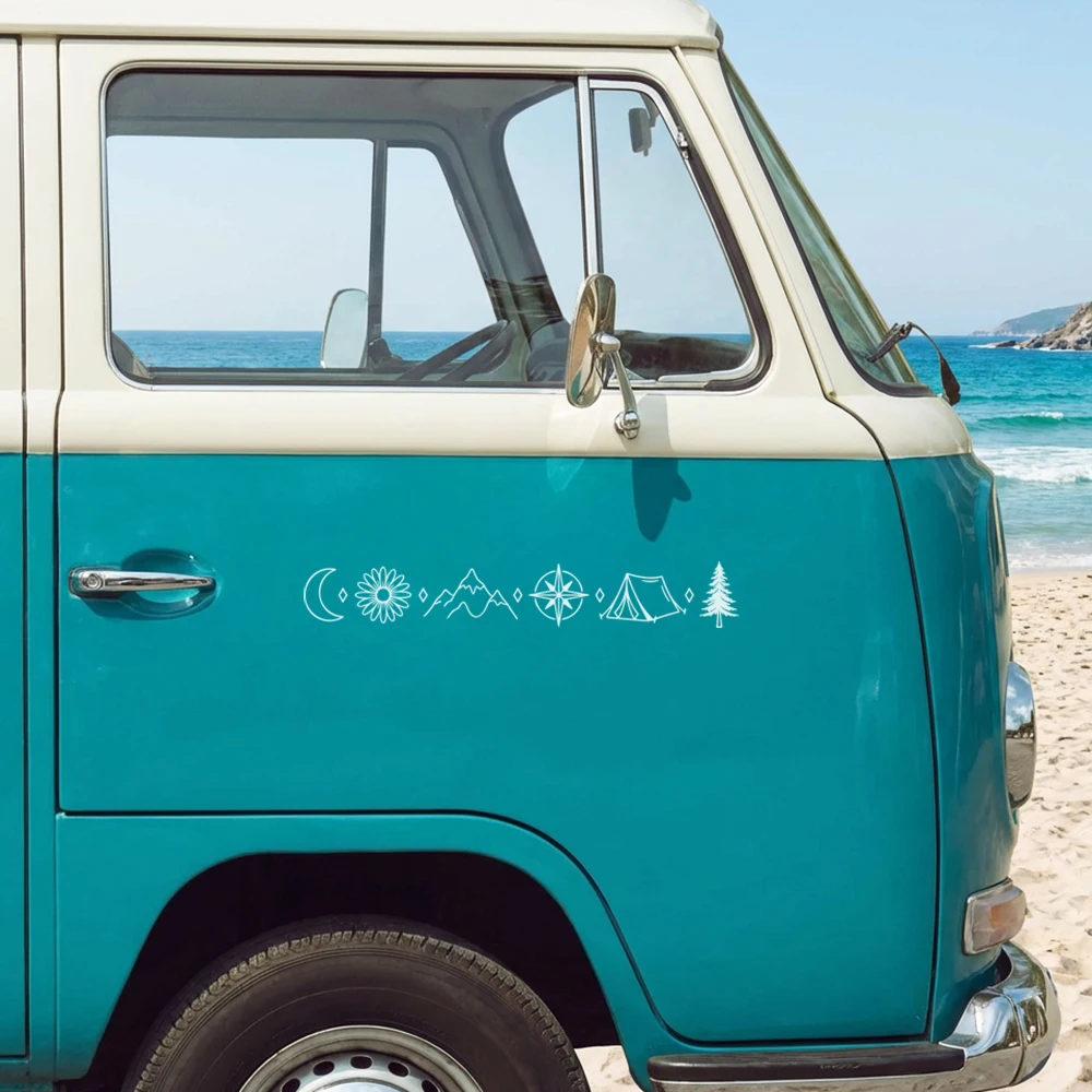 Outdoor Adventure Vans - Adesivos de Carro com Design de