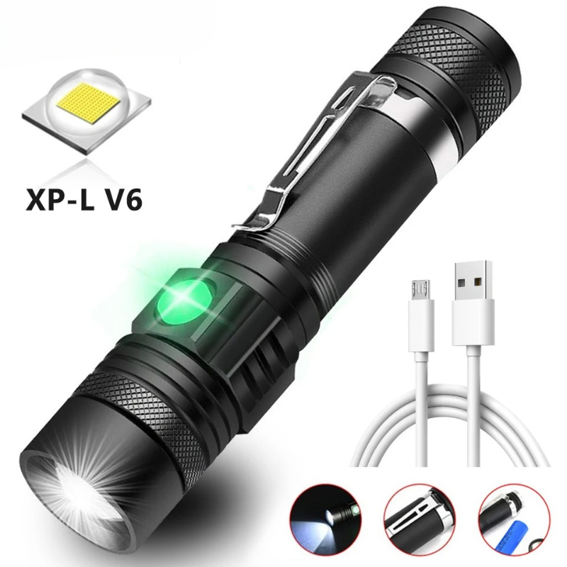 Outdoor Adventure Inc - Lanterna led tipo c recarregável, 1000lm,