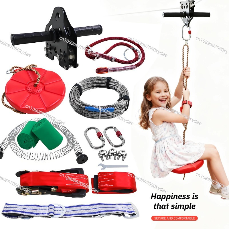 Outdoor Adventure Activities For Kids - Kit de Tirolesa para Crianças, Conjunto
