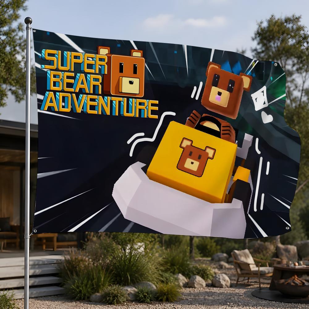 Bandeira de jogo Super Bear Ad - Outdoor Adventure Club avaliação e preço