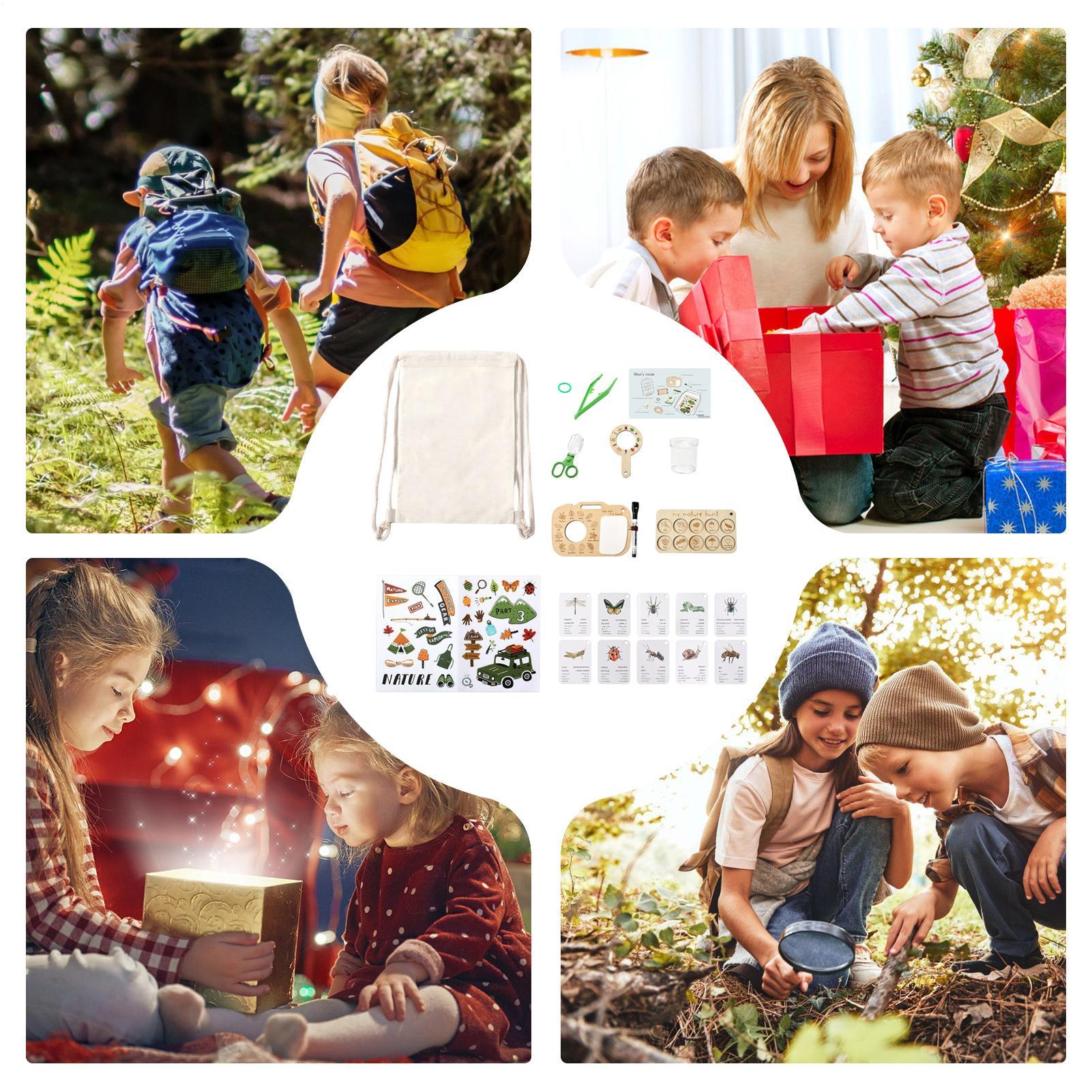 Crianças natureza kit observaç - Outdoor Adventure Activities For Kids avaliação e preço