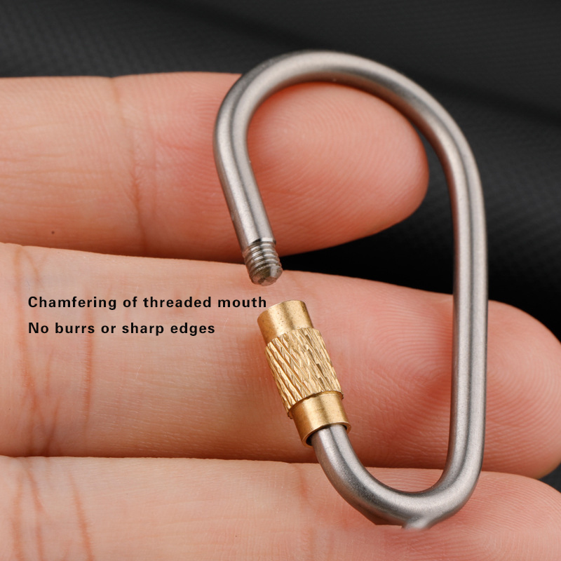 Mosquetão de liga de titânio c - Carabiner Locking D avaliação e preço
