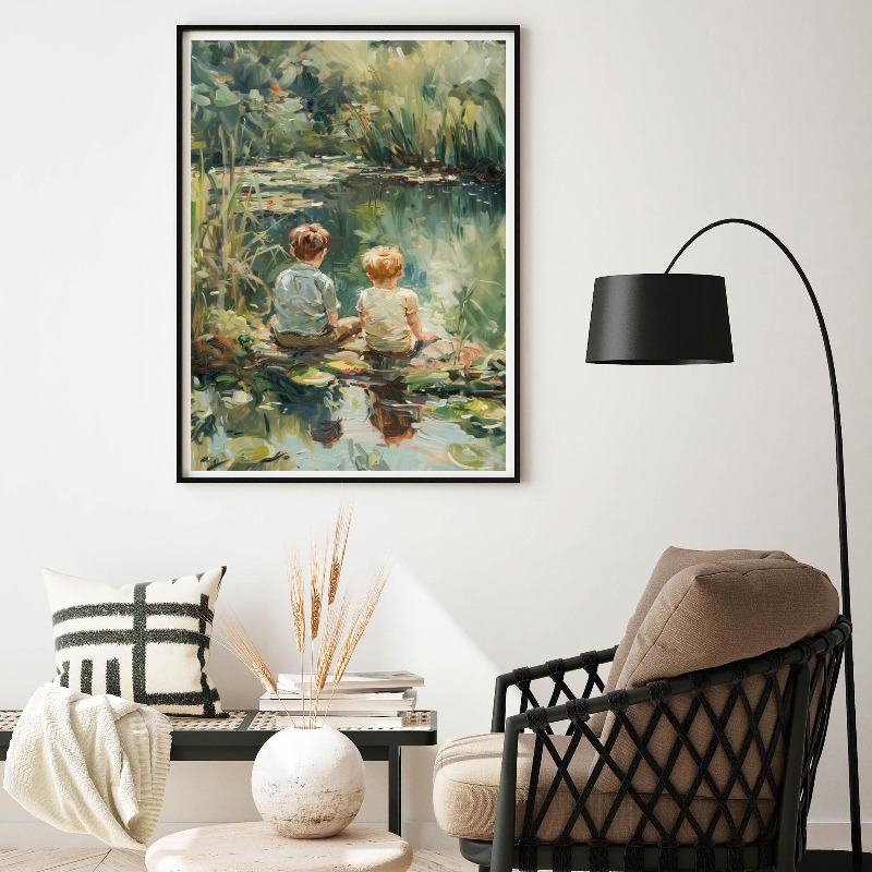 Pôster de arte vintage para qu - Outdoor Adventure Boys avaliação e preço