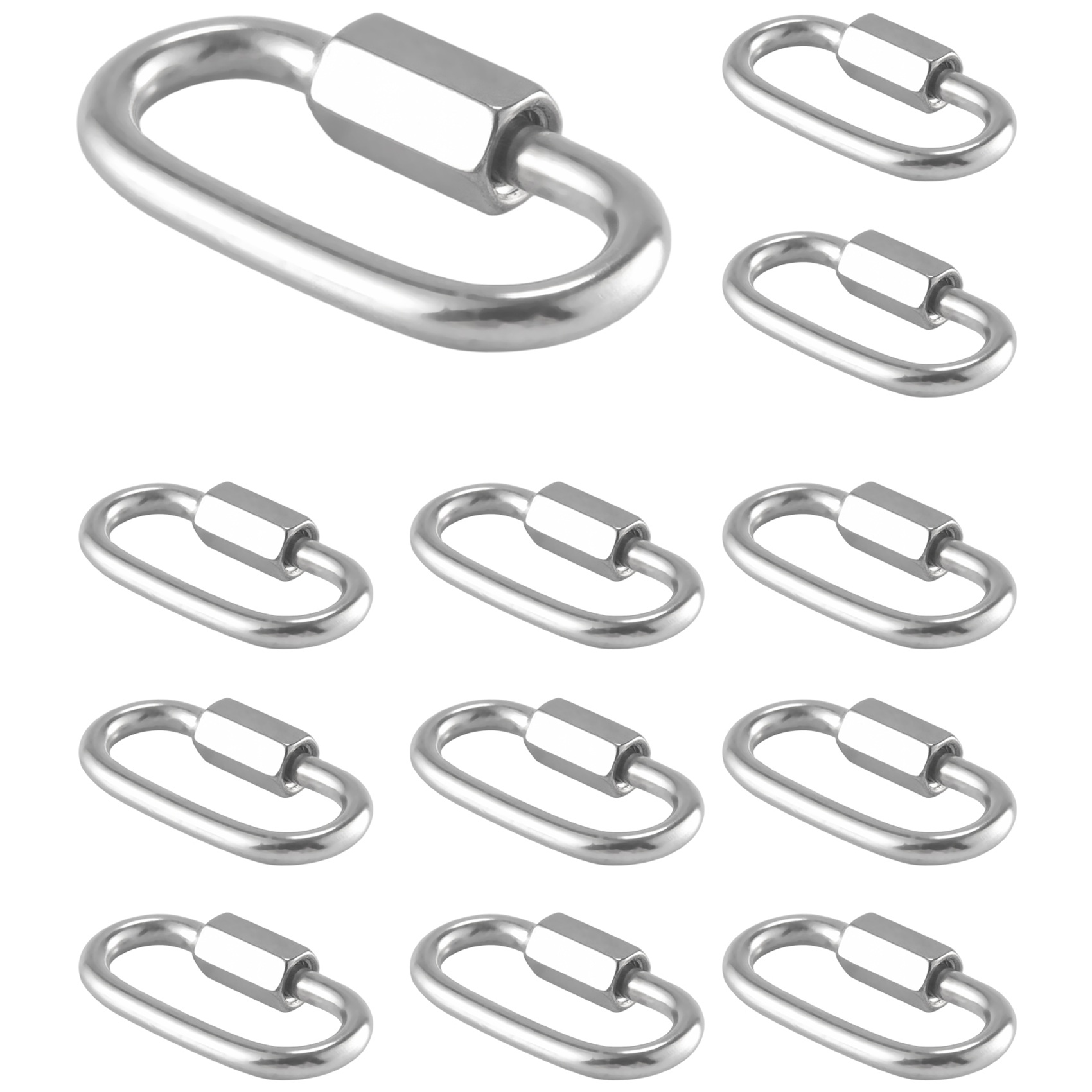 Conector de Cadeia de Aço Inox - Carabiner Locking D avaliação e preço