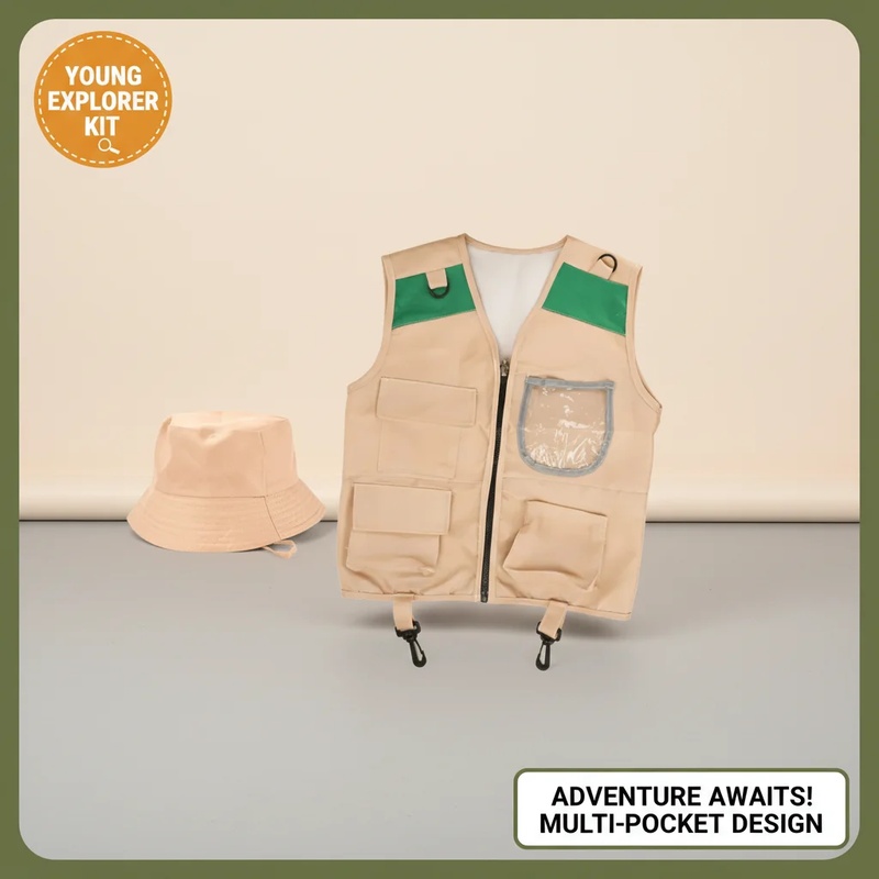 Conjunto de Colete e Chapéu CO - Outdoor Adventure Boys avaliação e preço