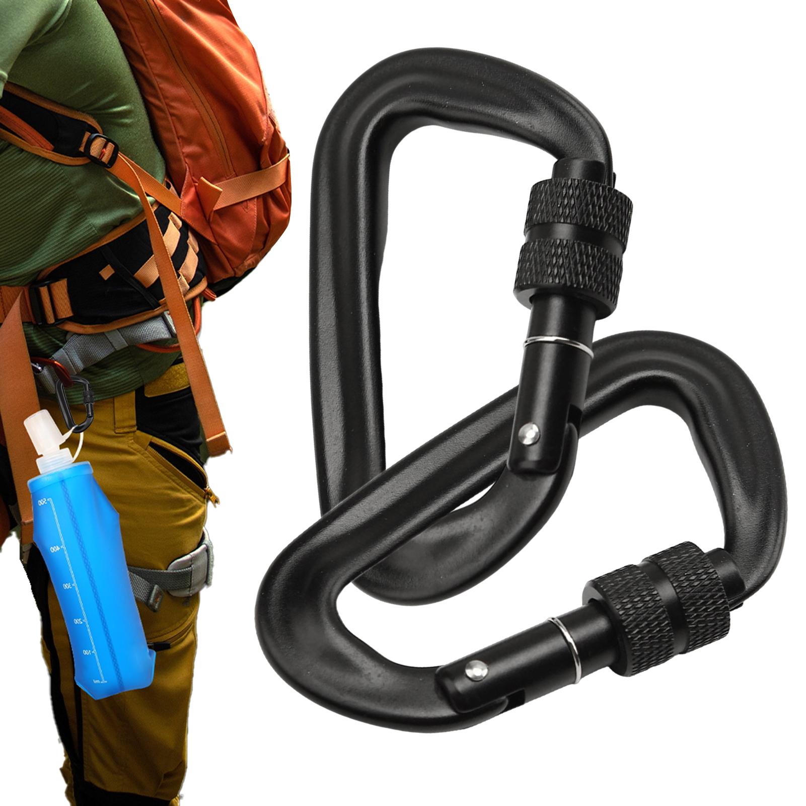 2 peças de mosquetões de liga  - Carabiner Locking D avaliação e preço