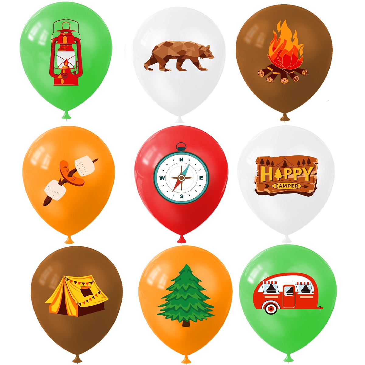 9 pçs balão de acampamento fel - Outdoor Adventure Boys avaliação e preço