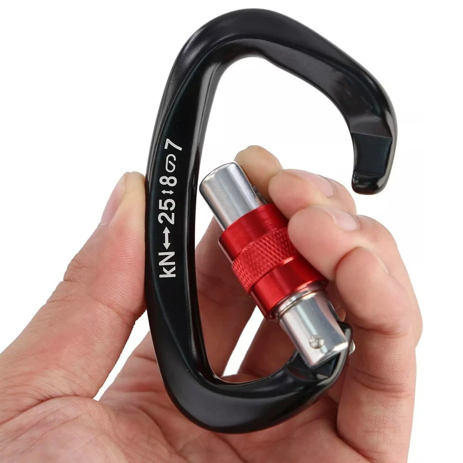 5 pçs/set 25kn d-forma mosquet - Carabiner Locking D avaliação e preço