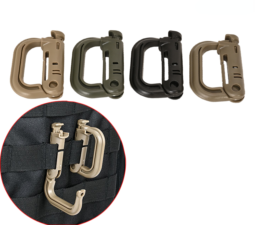 2 Peças Mosquetão Tático MOLLE - Carabiner Locking D avaliação e preço